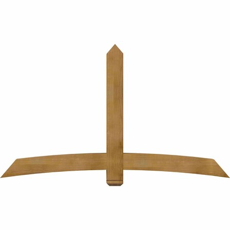 Ekena Millwork Bellingham Rough Sawn Timber Gable Bracket, Western Red Cedar, 84"W x 49"H x 6"D x 6"F, 14/12 Pitch GBW084X49X0606BEL00RWR